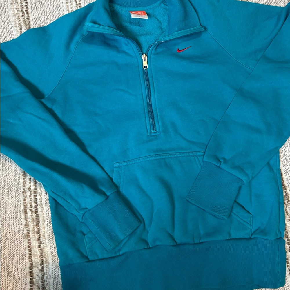 Vintage Nike Blue Half-Zip Sweatshirt